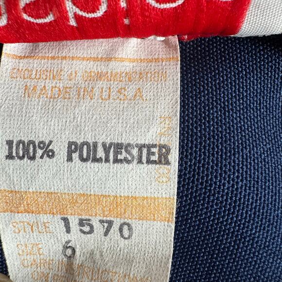 Vintage Fashion Kids Classic Sailor Dress Girls 6 Blue White Red Made in USA - Picture 9 of 9